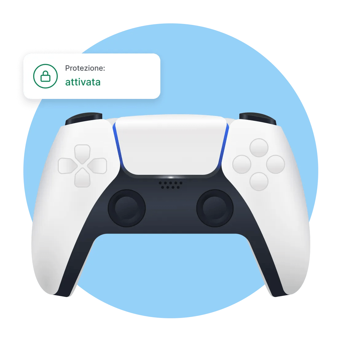 Un controller per console PS5 per giocare mentre si è connessi a un server VPN