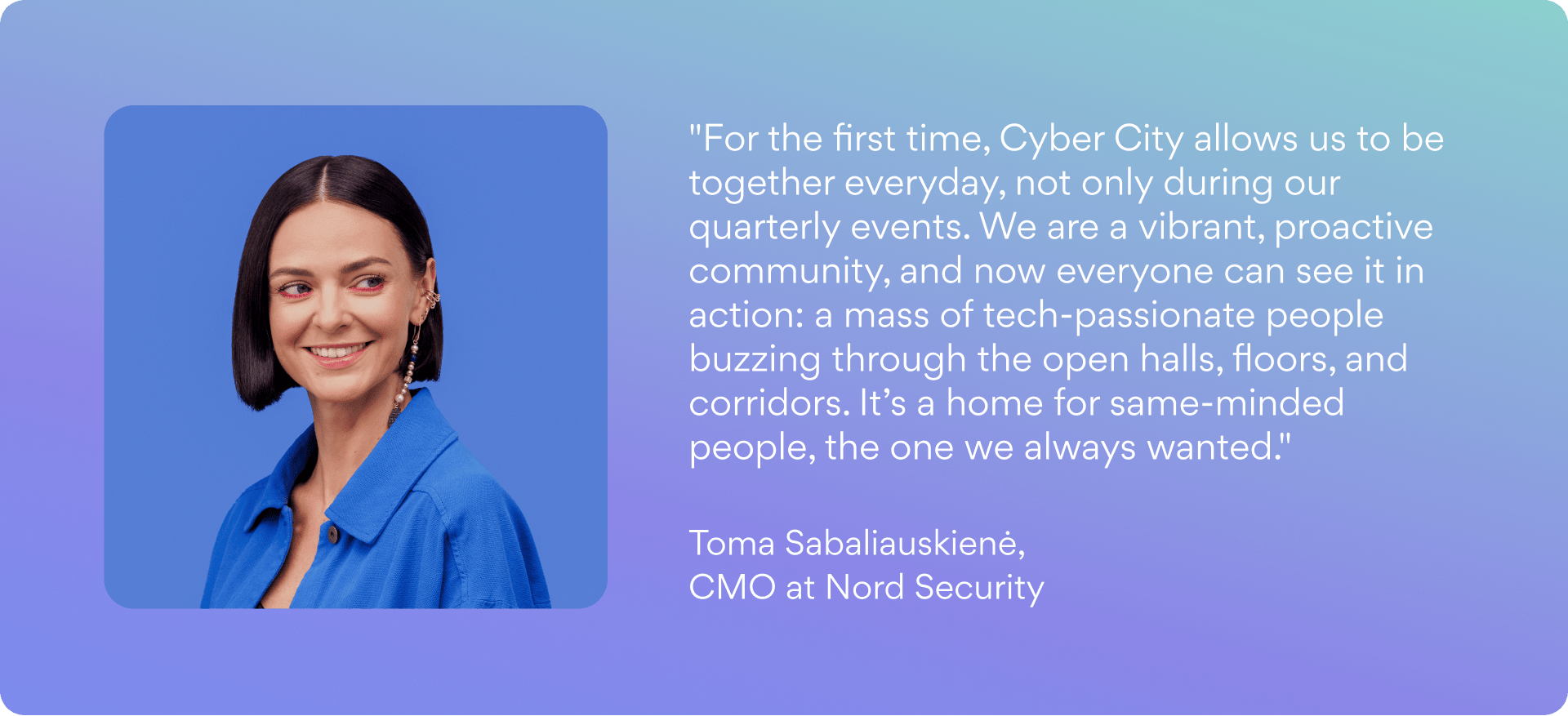 Toma Sabaliauskienė, CMO at Nord Security.