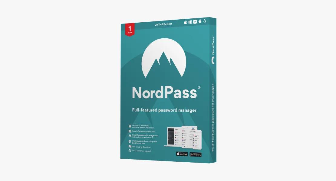 A NordPass retail box.