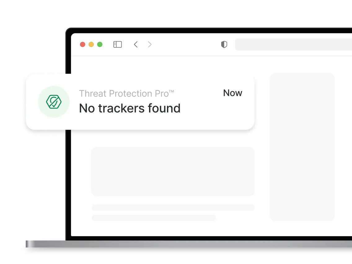 Threat Protection Pro™ informs you about trackers on websites.