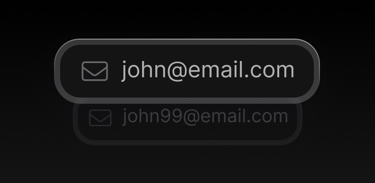Um endereço de e-mail com o ícone de um envelope ao lado.