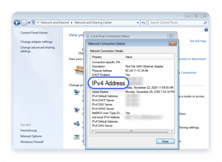 IP address Windows 31
