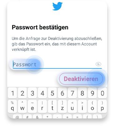 twitter account löschen (app): schritt 5