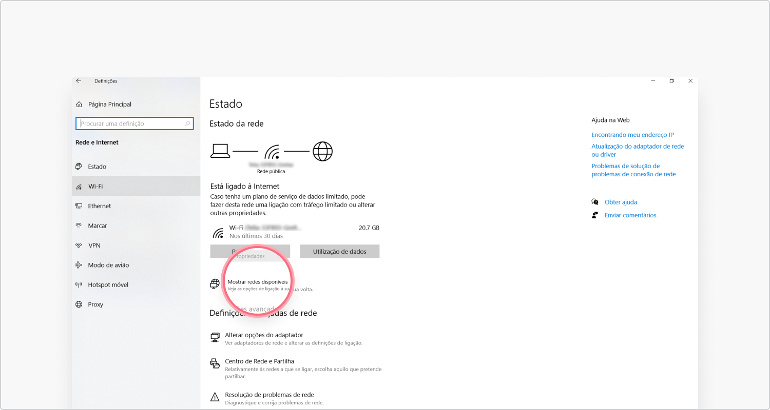 compartilhar conexão VPN no Windows 10: passo nº2