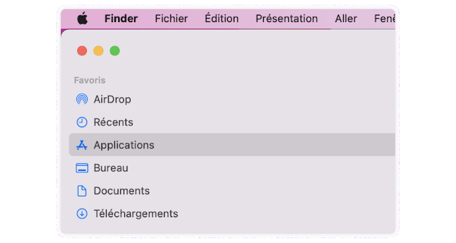 Applications sur Mac
