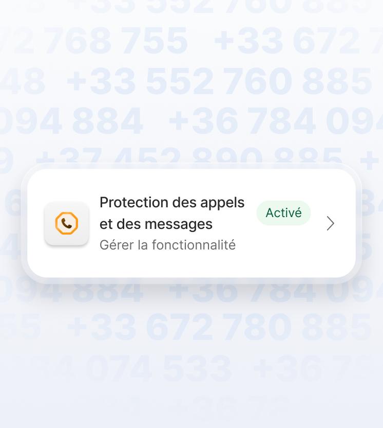 Call and message protection is turned on in the NordVPN app.