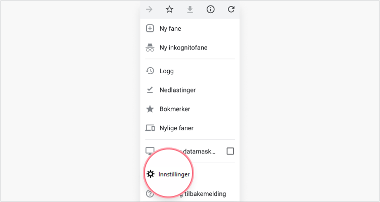 fjerne informasjonskapsler på telefon: trinn 1