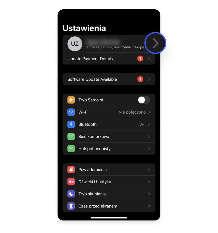 2fa na ios: krok 1
