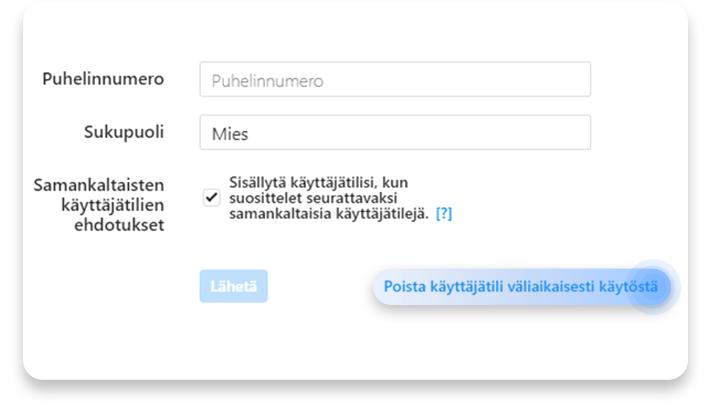 instagram tilin poistaminen: vaihe 2