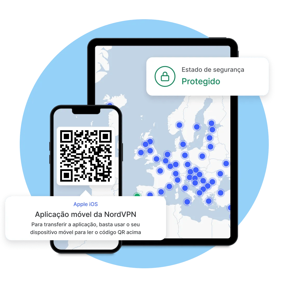 Aplicação NordVPN para iPhone e iPad