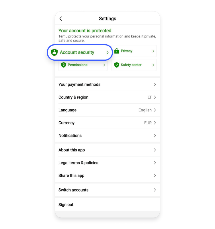 How to delete your Temu account on an Android phone 3