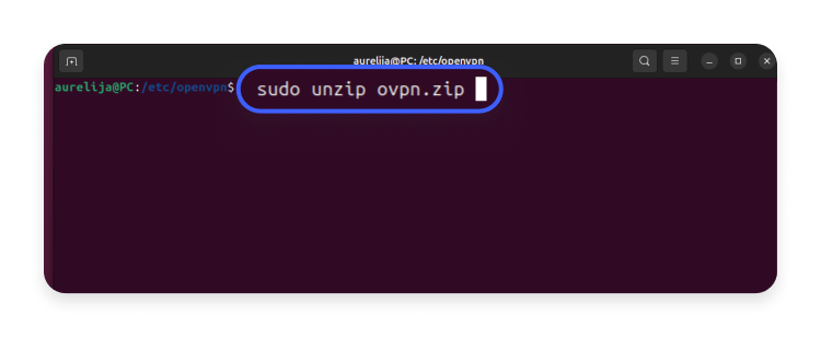 Linux VPN setup step 5