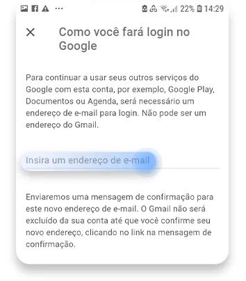 excluir gmail do android: passo nº6