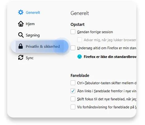 slet cookies firefox