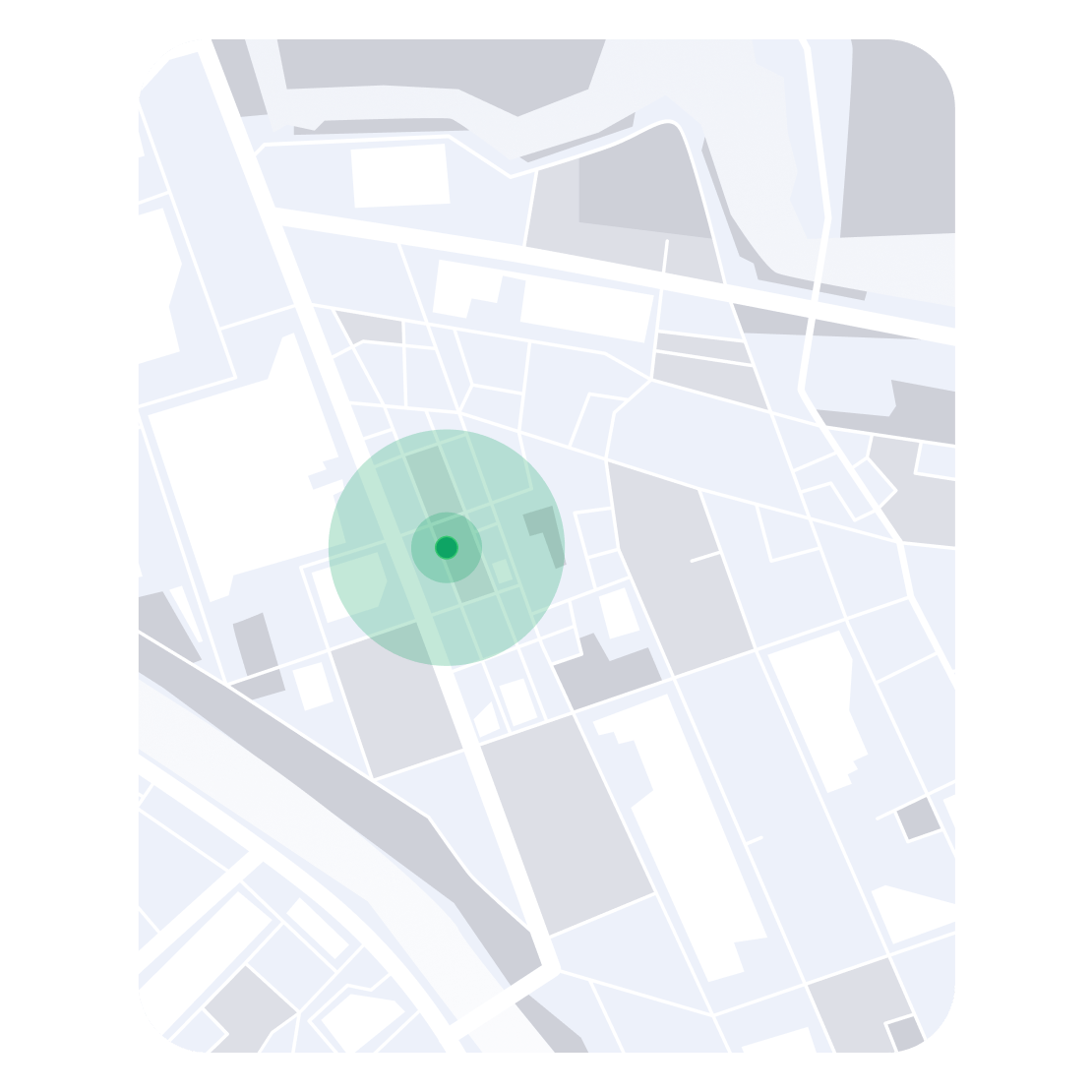 位置跟踪地图的一部分，显示用户当前的位置。