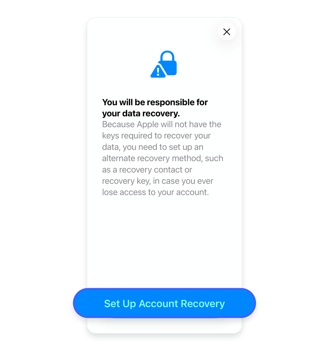 How to turn on Advanced Data Protection on an iPhone: Step 5.