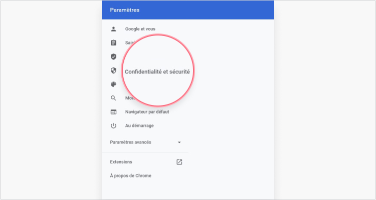 Comment supprimer les cookies via Chrome étape 1