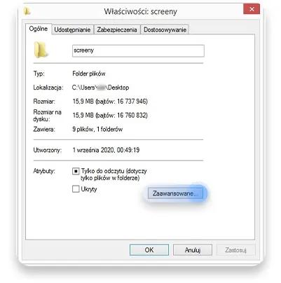 jak zabezpieczyć folder hasłem - metoda nr 1: krok 2