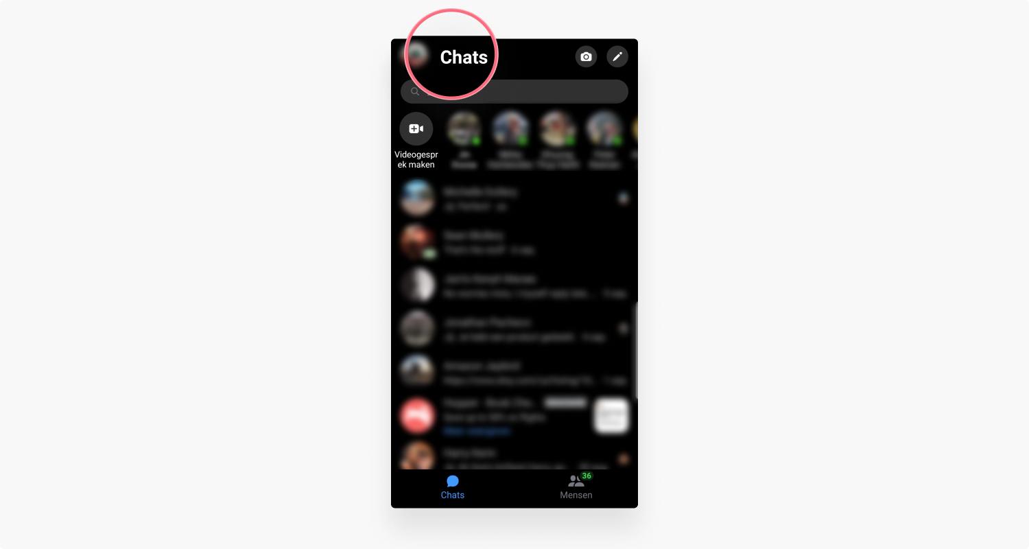 Facebook messenger deactiveren Stap 2