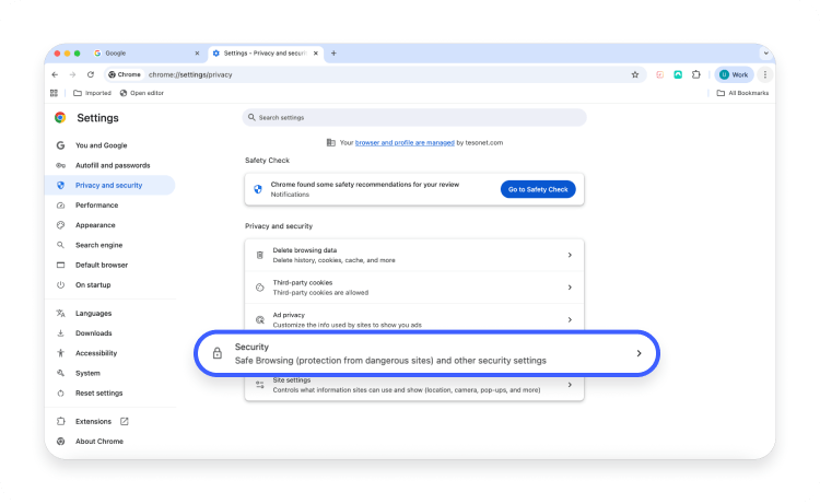 How to turn Google Safe Browsing on 3