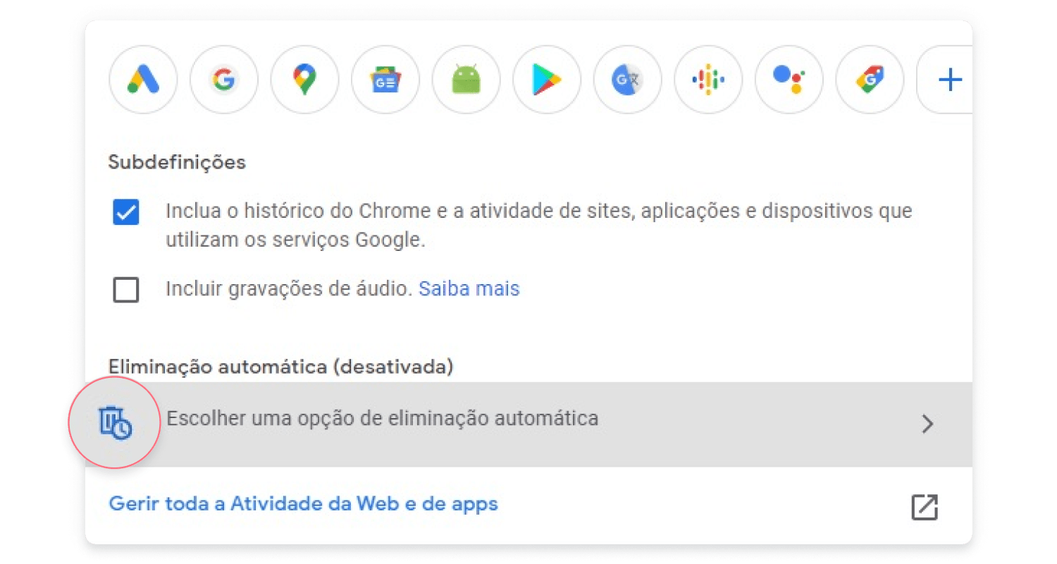 delete google history