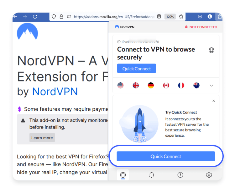 adding vpn extension to firefox: step 3