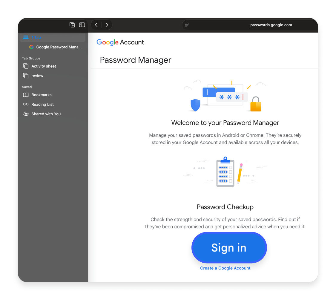 How to edit and delete saved passwords on Chrome: Step 1