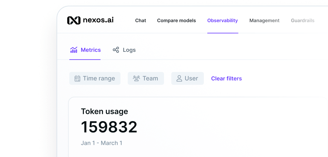 nexos.ai web platform connection