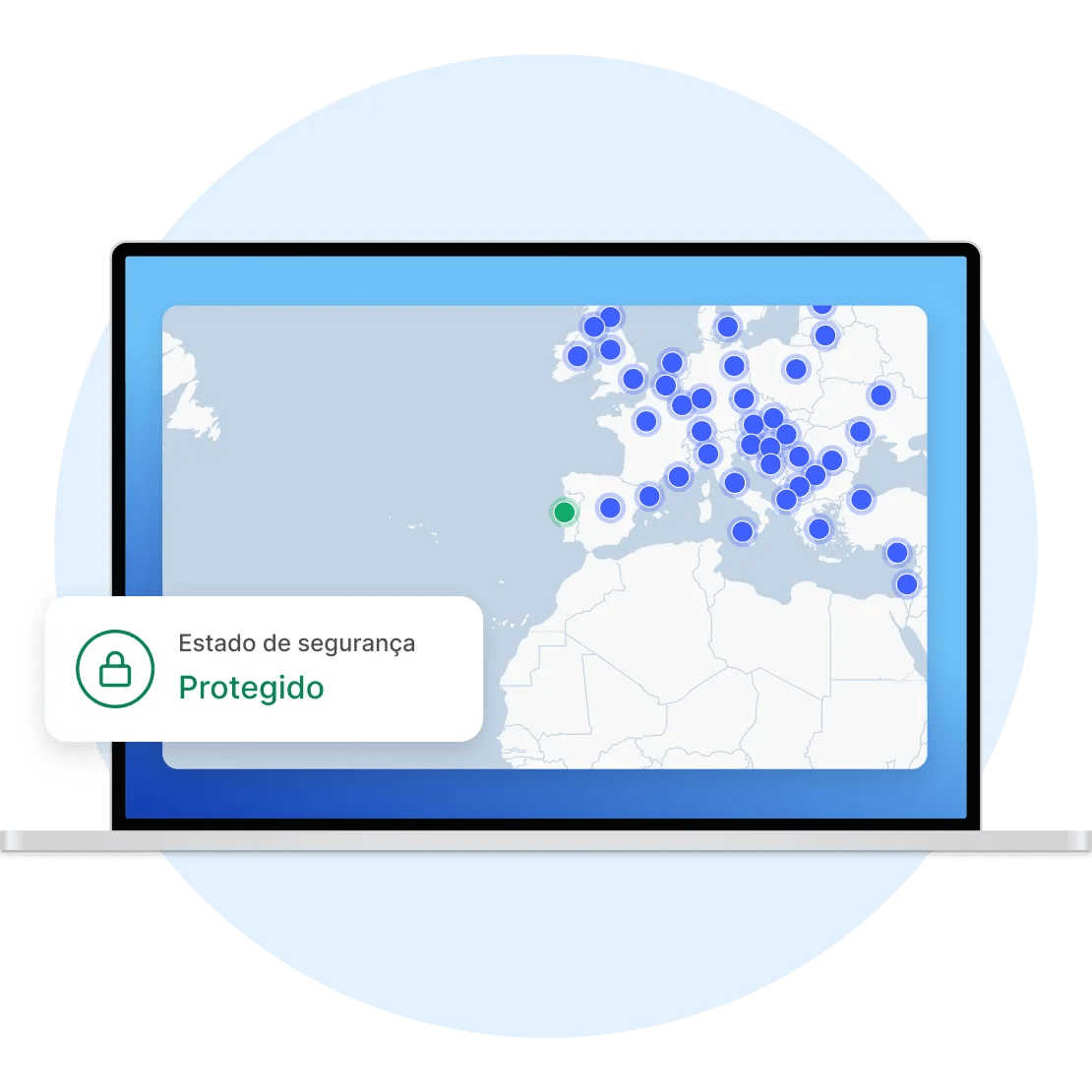 Um notebook protegido pela NordVPN, adquirida com o código do Critical Role.