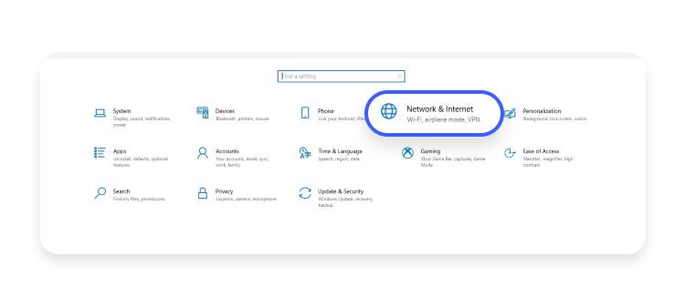 Win10 network and internet
