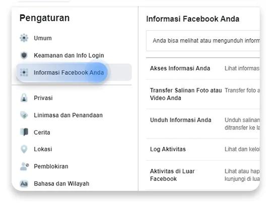 cara menonaktifkan akun facebook: langkah 3