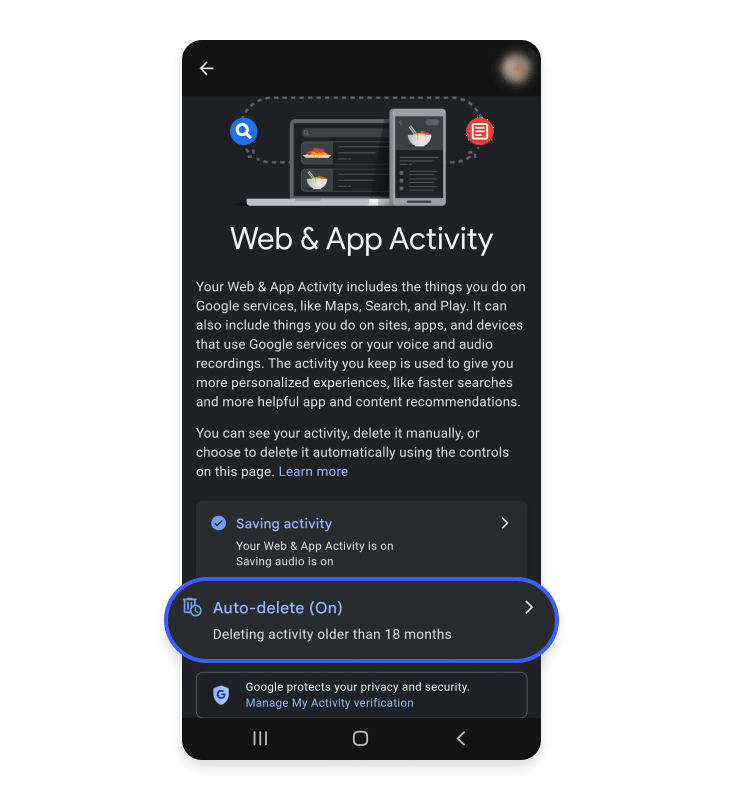 Tap auto-delete