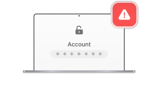 A laptop that has been hijacked by a malicious actor.