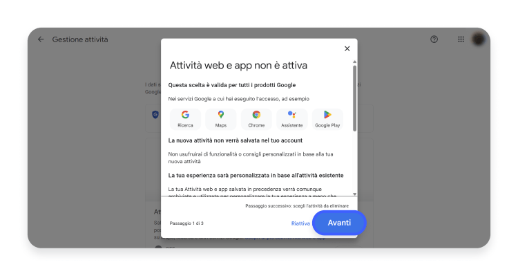 Clicca su “Avanti&quot; nella schermata successiva.