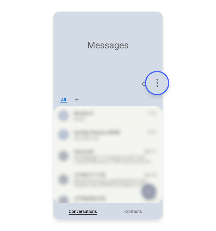 tap three dots