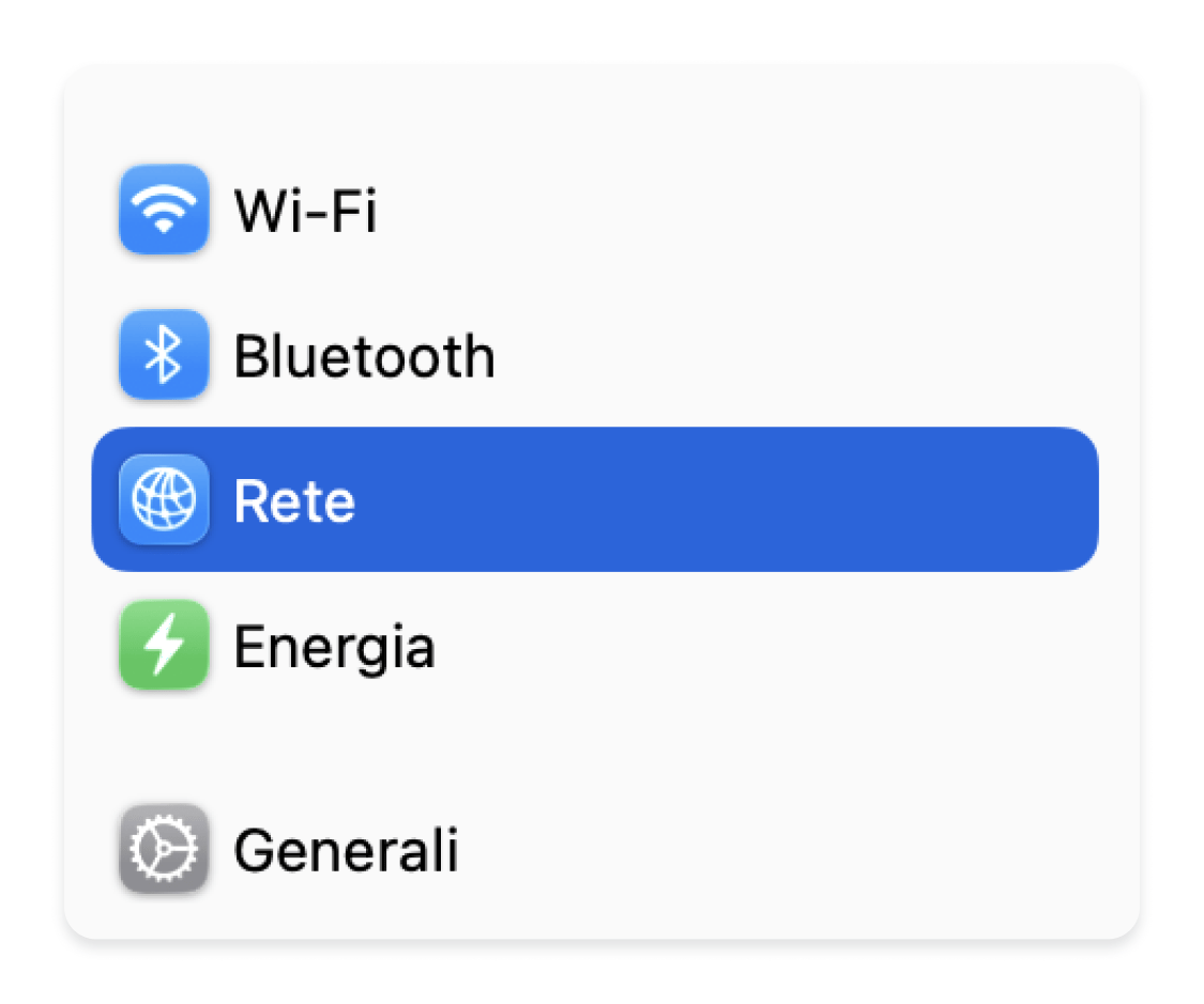 macOS rete
