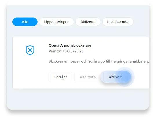 inaktiverar WebRTC i Opera: steg 3