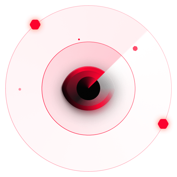 Eine Sammlung von Grafiken, Radaren und Warnungen, die den Prozess der Überwachung des Dark Webs darstellt.