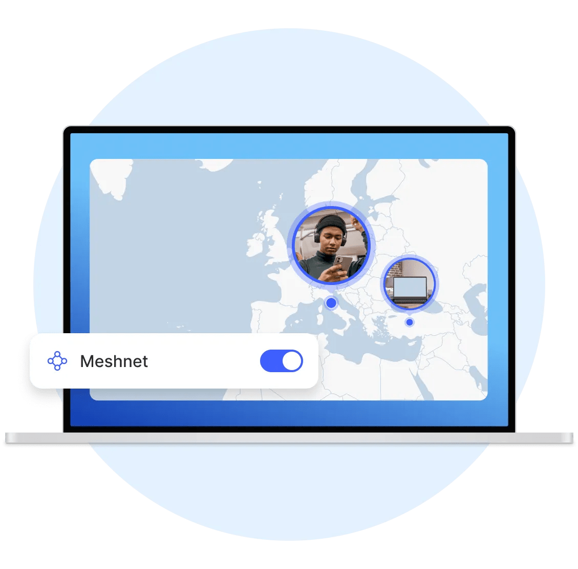 La funzionalità Meshnet di NordVPN consente l&#39;accesso a più dispositivi tramite tunnel privati cifrati.