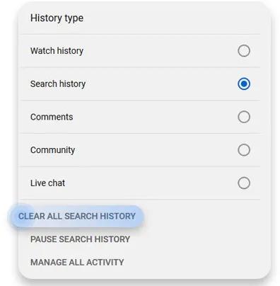 How to delete Youtube history