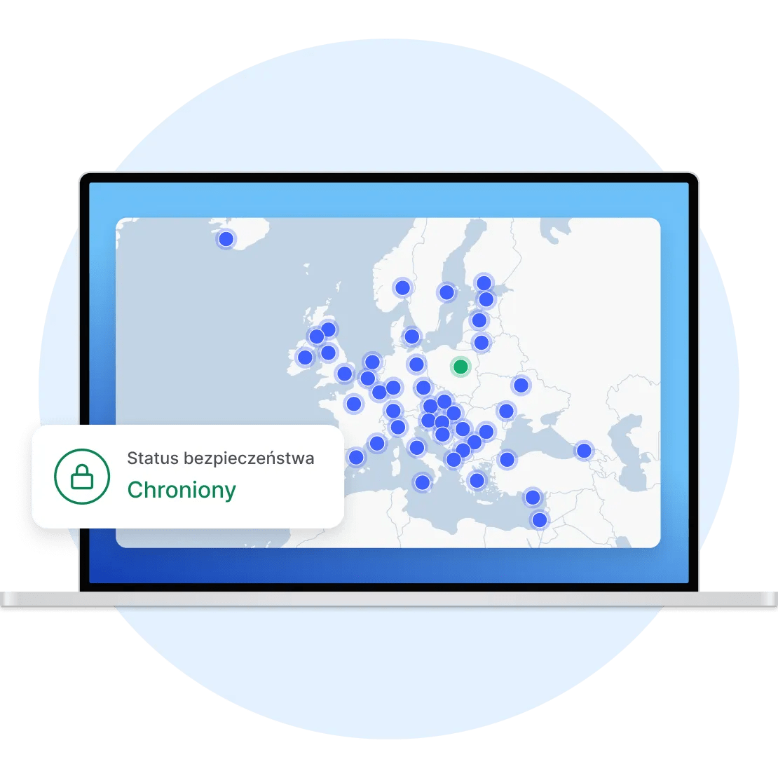 Laptop chroniony przez usługę NordVPN kupioną z kodem Critical Role.