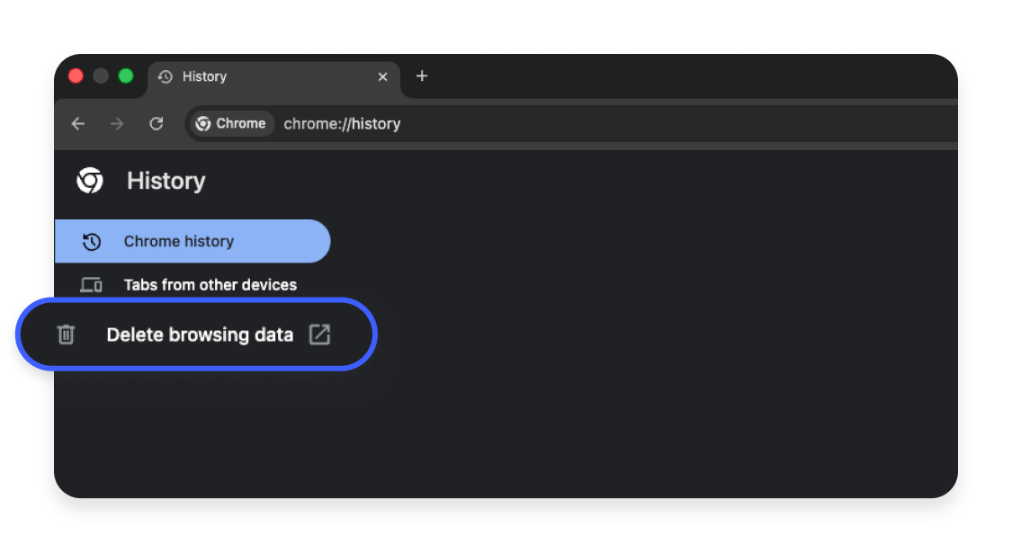 Clearing Autofill data on Chrome (desktop) Step 3