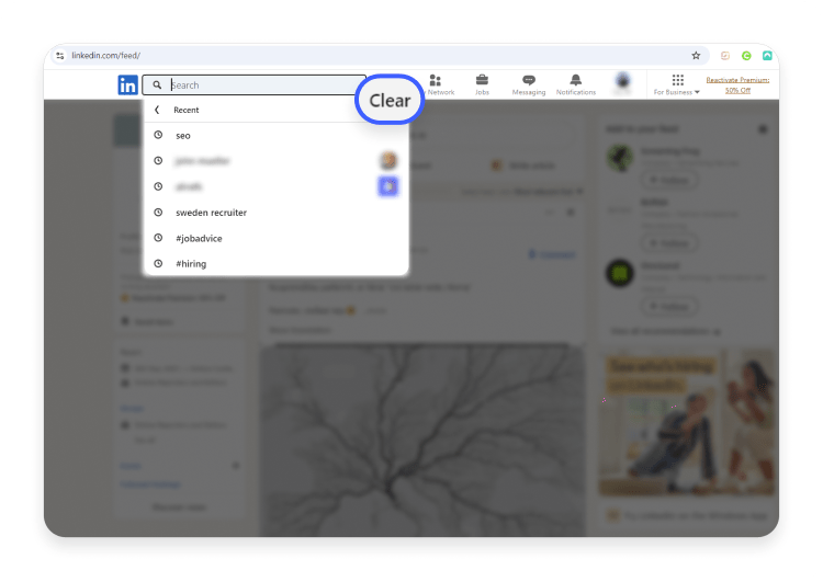 Search history 62