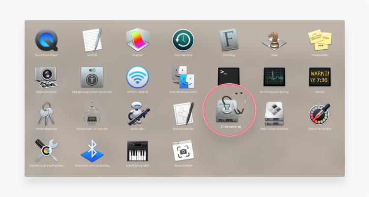 slet harddisk på mac: trin 1