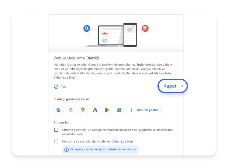 Otomatik olarak Google geçmişi temizle: aşama 3