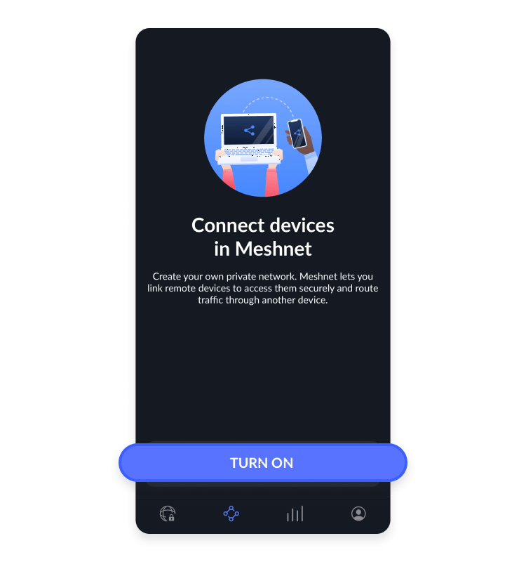 Transfer files with NordVPN&#39;s Meshnet feature: step 4