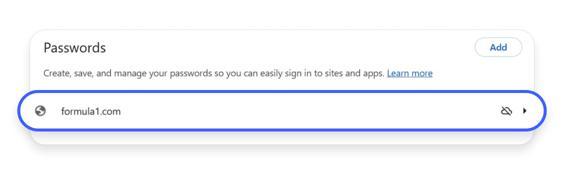 How to see saved passwords through Chrome settings: Step 4