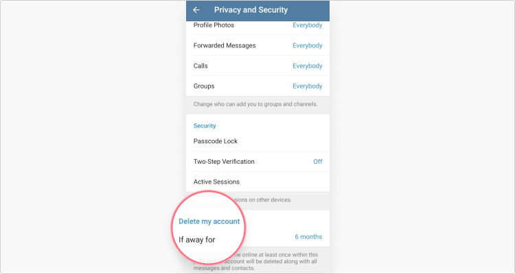 How to delete Telegram account