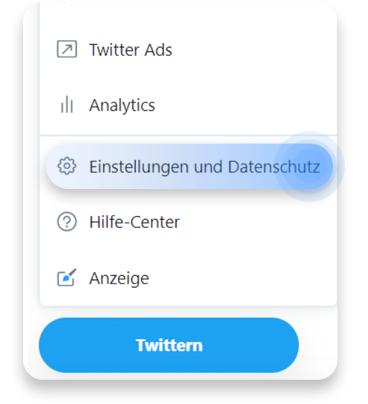 twitter account löschen (pc): schritt 1