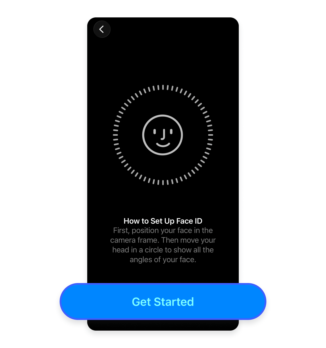 How to set up Face ID on an iPhone: Step 4.